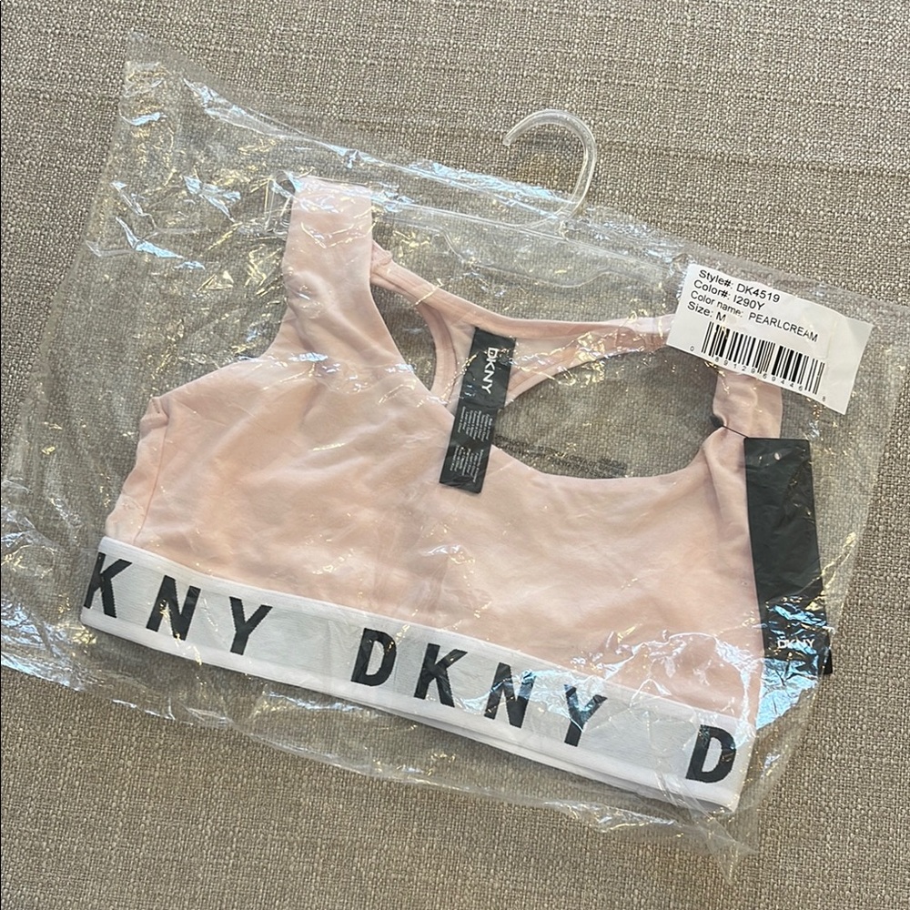 DKNY Pink and White Bra Intimates & Sleepwear